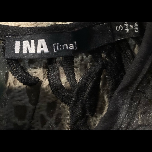 INA Sleeveless Black Ruffle Tulle Dress - Picture 3 of 4